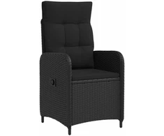 Lauko baldų komplektas Sofa Stalo Rinkinys 3 vnt. Juoda
