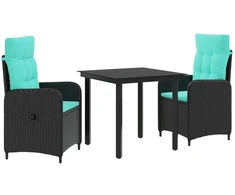 Lauko baldų komplektas Sofa Stalo Rinkinys su pagalve su pagalve 3 pcs