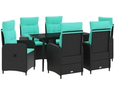 Sofa Stalo Rinkinys su pagalve su pagalve 7 pcs