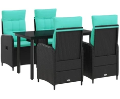 Sofa Stalo Rinkinys su pagalve su pagalve 5 pcs