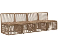 Sofa su keturiomis vietomis 4 pcs 4-Vietų skaičius Smėlio