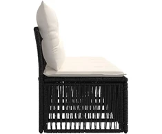 Sofa su keturiomis vietomis 4 vnt. 4-Vietų skaičius Juoda