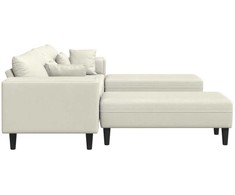 Sofa 3 vnt. Kreminė Aksomas