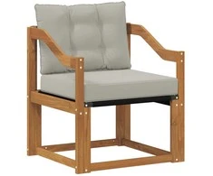 Lauko sofa Kietos akacijos mediena Natūrali ir šviesiai pilka