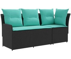 Sofa su porankiais su kampine sofa 2 Vienetas Juoda ir turkio
