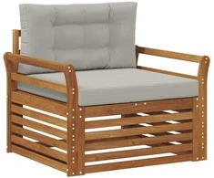 Lauko sofa Tvirta akacijos mediena ir poliesteris