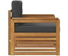 Lauko sofa Tvirta akacijos mediena ir poliesteris