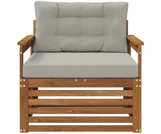 Lauko sofa Tvirta akacijos mediena ir poliesteris
