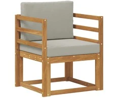 Lauko sofa Tvirta akacijos mediena ir poliesteris