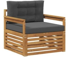 Lauko sofa Tvirta akacijos mediena ir poliesteris