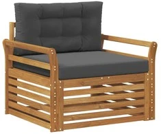 Lauko sofa Tvirta akacijos mediena ir poliesteris