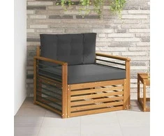 Lauko sofa Tvirta akacijos mediena ir poliesteris