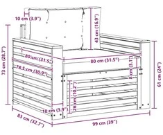 Lauko sofa Tvirta akacijos mediena ir poliesteris