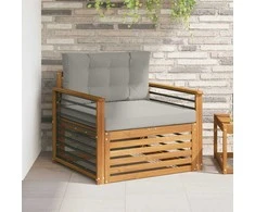 Lauko sofa Tvirta akacijos mediena ir poliesteris