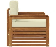 Lauko sofa Tvirta akacijos mediena ir poliesteris