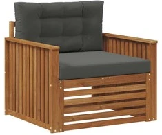 Lauko sofa Tvirta akacijos mediena ir poliesteris