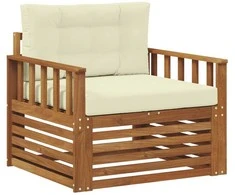 Lauko sofa Tvirta akacijos mediena ir poliesteris
