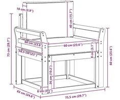 Lauko sofa Tvirta akacijos mediena ir poliesteris Natūrali