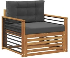Lauko sofa Tvirta akacijos mediena ir poliesteris