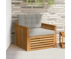 Lauko sofa Tvirta akacijos mediena ir poliesteris