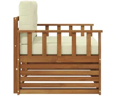 Lauko sofa Tvirta akacijos mediena ir poliesteris
