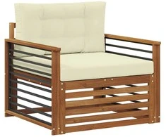 Lauko sofa Tvirta akacijos mediena ir poliesteris