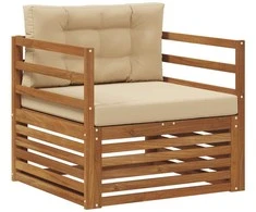 Lauko sofa Tvirta akacijos mediena ir poliesteris