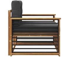 Lauko sofa Tvirta akacijos mediena ir poliesteris
