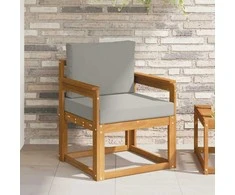 Lauko sofa Tvirta akacijos mediena ir poliesteris