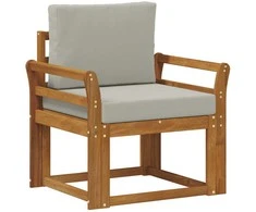 Lauko sofa Tvirta akacijos mediena ir poliesteris