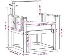 Lauko sofa Tvirta akacijos mediena ir poliesteris Natūrali