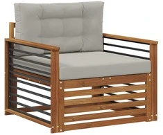 Lauko sofa Tvirta akacijos mediena ir poliesteris