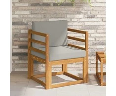 Lauko sofa Tvirta akacijos mediena ir poliesteris