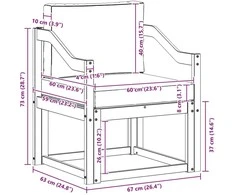 Lauko sofa Tvirta akacijos mediena ir poliesteris Natūrali
