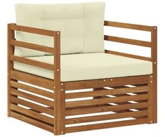 Lauko sofa Tvirta akacijos mediena ir poliesteris
