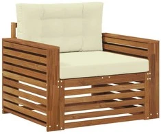 Lauko sofa Tvirta akacijos mediena ir poliesteris