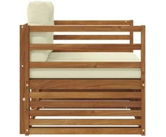 Lauko sofa Tvirta akacijos mediena ir poliesteris