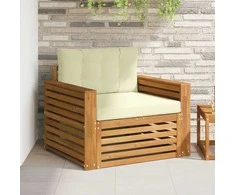 Lauko sofa Tvirta akacijos mediena ir poliesteris