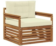 Lauko sofa Tvirta akacijos mediena ir poliesteris