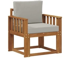 Lauko sofa Tvirta akacijos mediena ir poliesteris
