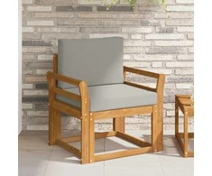 Lauko sofa Tvirta akacijos mediena ir poliesteris