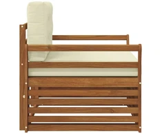 Lauko sofa Tvirta akacijos mediena ir poliesteris