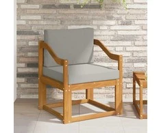 Lauko sofa Tvirta akacijos mediena ir poliesteris