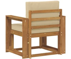Lauko sofa Tvirta akacijos mediena ir poliesteris Natūrali
