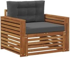 Lauko sofa Tvirta akacijos mediena ir poliesteris