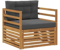 Lauko sofa Tvirta akacijos mediena ir poliesteris