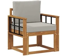 Lauko sofa Tvirta akacijos mediena ir poliesteris