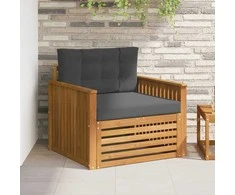 Lauko sofa Tvirta akacijos mediena ir poliesteris
