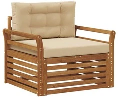 Lauko sofa Tvirta akacijos mediena ir poliesteris