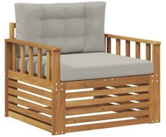 Lauko sofa Tvirta akacijos mediena ir poliesteris